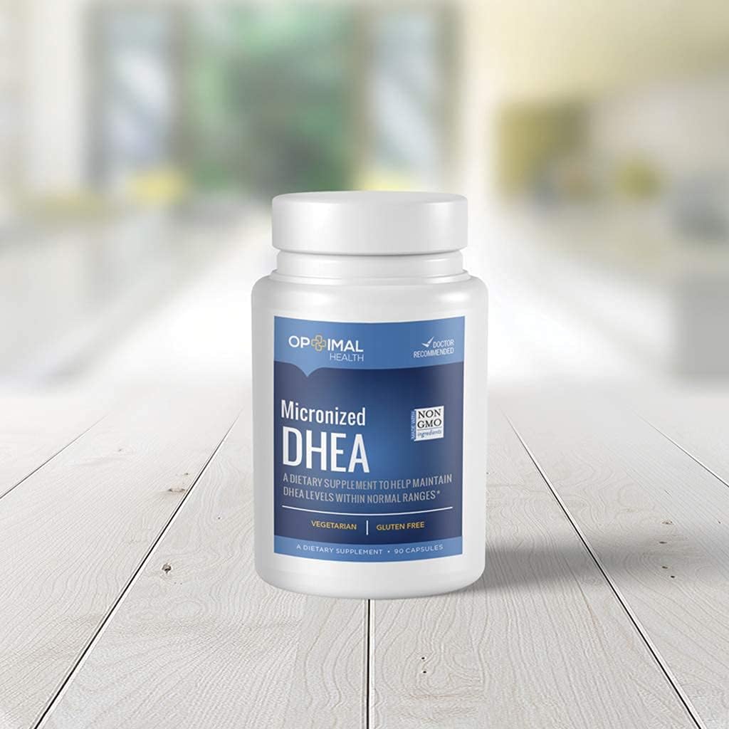 OPTIMALHEALTH DHEA 25 mg - Micronizado para Mayor Absorción | Apoyo al Equilibrio Hormonal y Bienestar