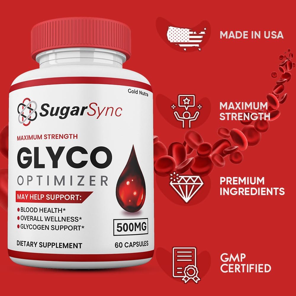 SugarSync Glyco Optimizer Cápsulas - Complemento para Hombres y Mujeres (2 Paquetes)