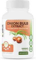 Extracto de Cebolla Natural 1000mg - Bulbo de Cebolla Seca (Allium Cepa) - 120 Cápsulas