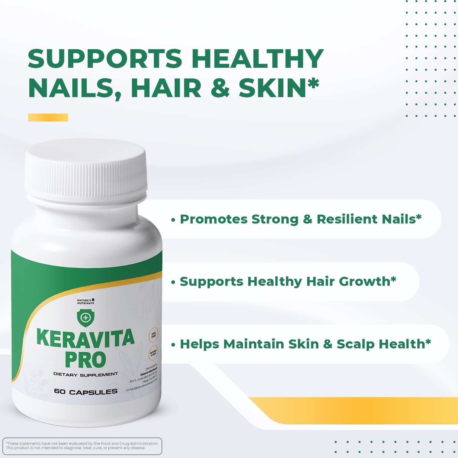 Keravita Pro – Complejo con vitamina C, E, té verde y cúrcuma – 60 comprimidos