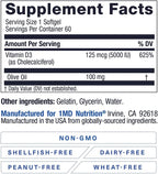1MD Nutrition Vitamina D3 5000 IU – 60 Cápsulas Blandas – Salud Ósea e Inmunidad