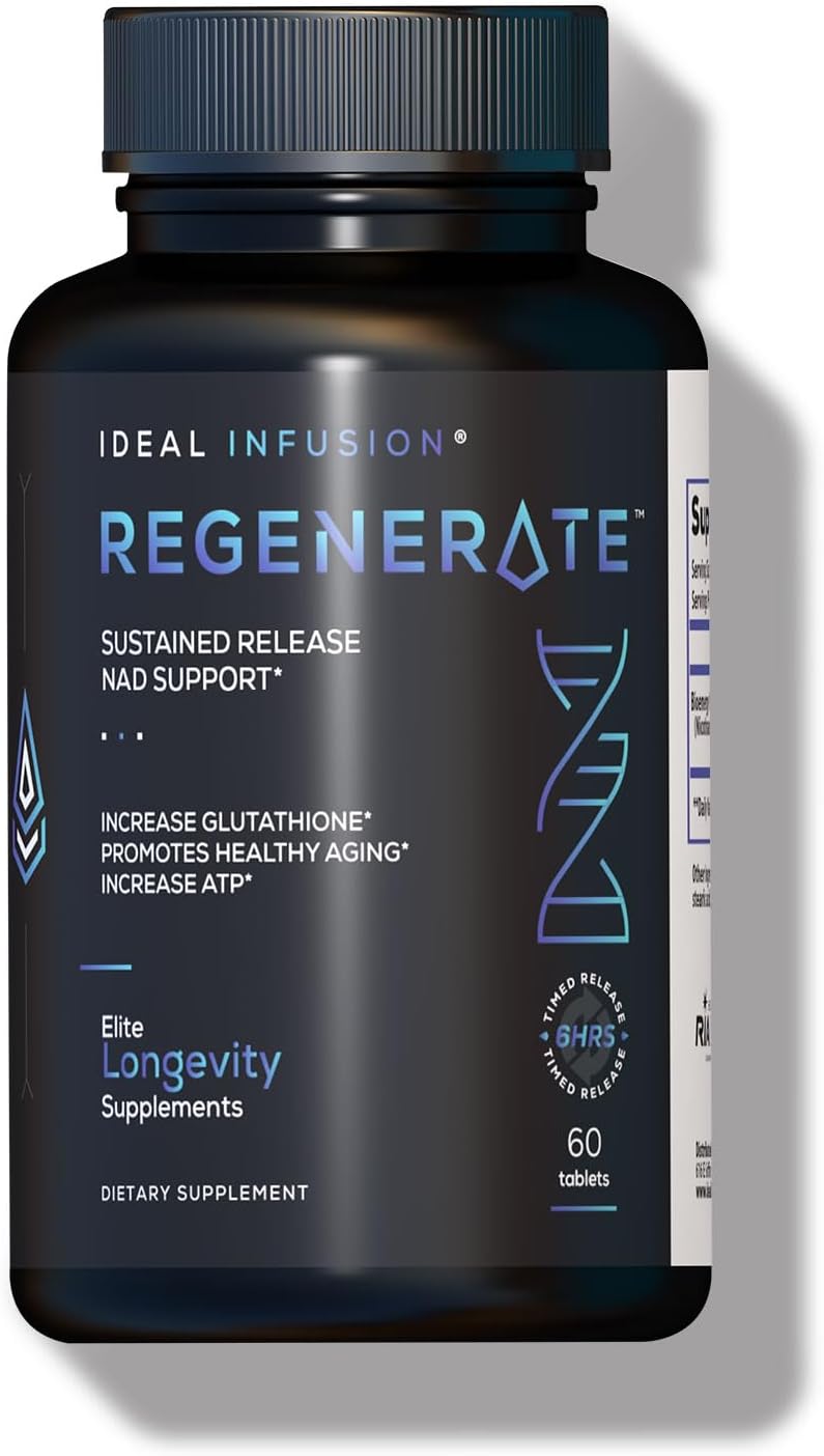 Regenerate Suplemento NAD+ Liberación Sostenida - 60 Dosis Vegano