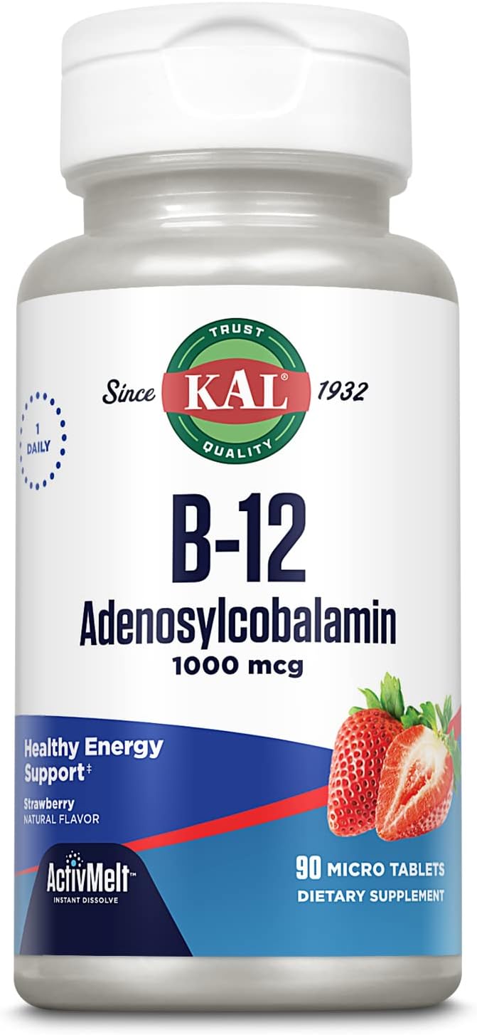 KAL Vitamina B12 Adenosilcobalamina 1000 mcg - 90 Comprimidos ActiveMelt