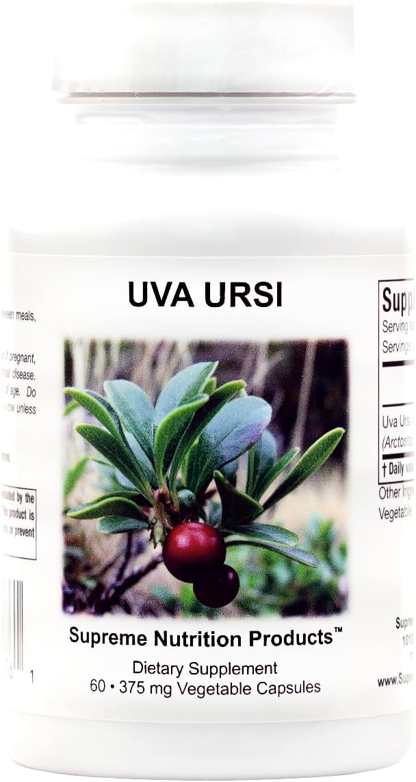 Supreme Nutrition Uva Ursi, 60 Cápsulas Vegetales de Gayuba Pura