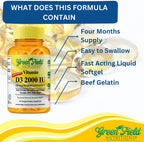 Greenfield Nutritions Vitamina D3 2000 UI Halal - 50 mcg, 120 Perlas Blandas