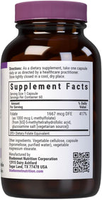 BlueBonnet Nutrition Metilfolato 1000 mcg - 60 Cápsulas Vegetales