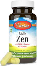 Carlson Totally Zen: GABA, L-Theanina y Vitaminas B, 60 Cápsulas