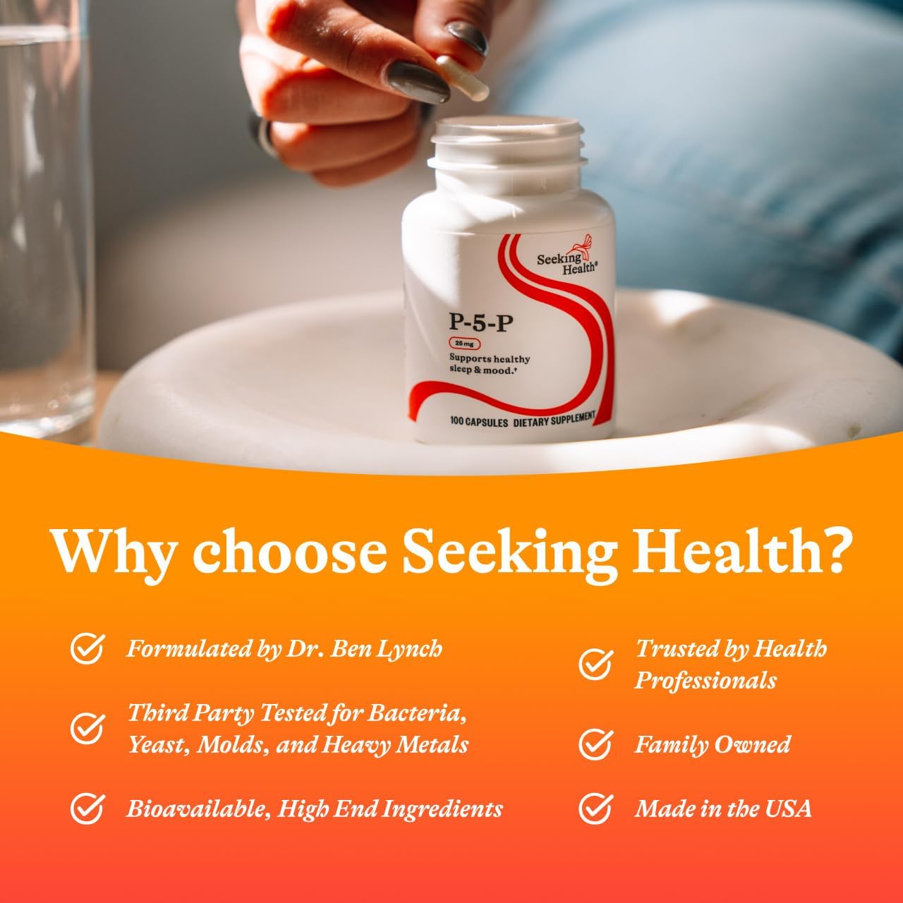 Seeking Health P-5-P (Piridoxal 5-Fosfato) - 25 mg, 100 Cápsulas