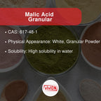 Ácido Málico en Polvo Grado Alimenticio - Granel 25 kg (55 lb) Agente de Sabor e Ingrediente para Suplementos DL Gran FCC