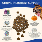 Baaww Probióticos para Perros - Alivio Diarrea, Apoyo Inmunológico, Salud Digestiva, 6 mil millones de UFC, 90 Masticables Sabor Cerdo para Todas las Razas