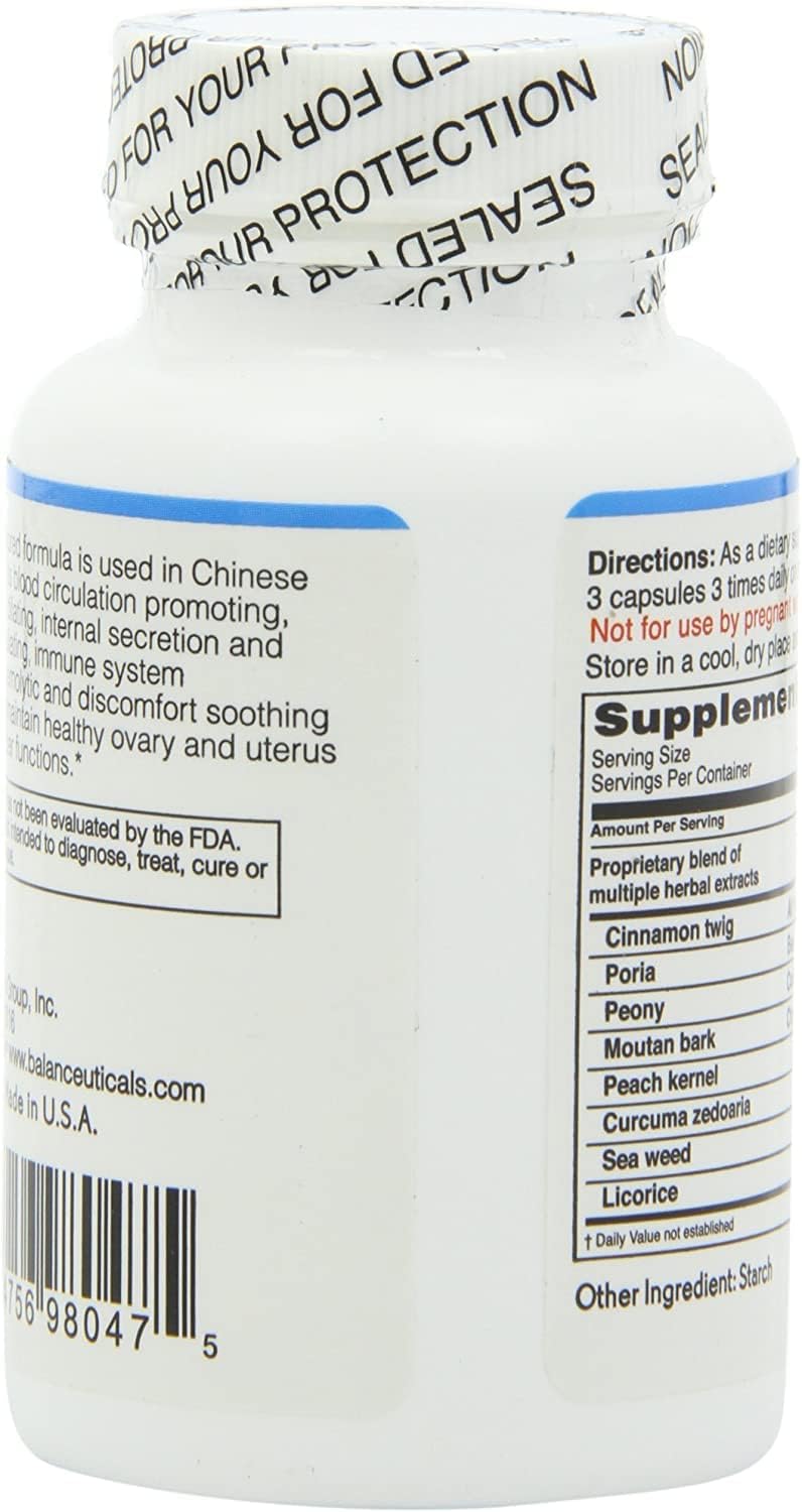 Balanceuticals Ovary & Uterus Clean, 500 mg Cápsulas, Suplemento Dietético, 60 cápsulas por envase (Paquete de 2)