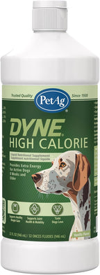 PetAg Dyne Suplemento Nutricional Líquido de Alto Contenido Calórico para Perros y Cachorros de 8 Semanas o Más - 946 ml - Sabor Vainilla Dulce