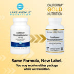 California Gold Nutrition Sunflower Phosphatidylserine, 100 mg, 120 Cápsulas Vegetales
