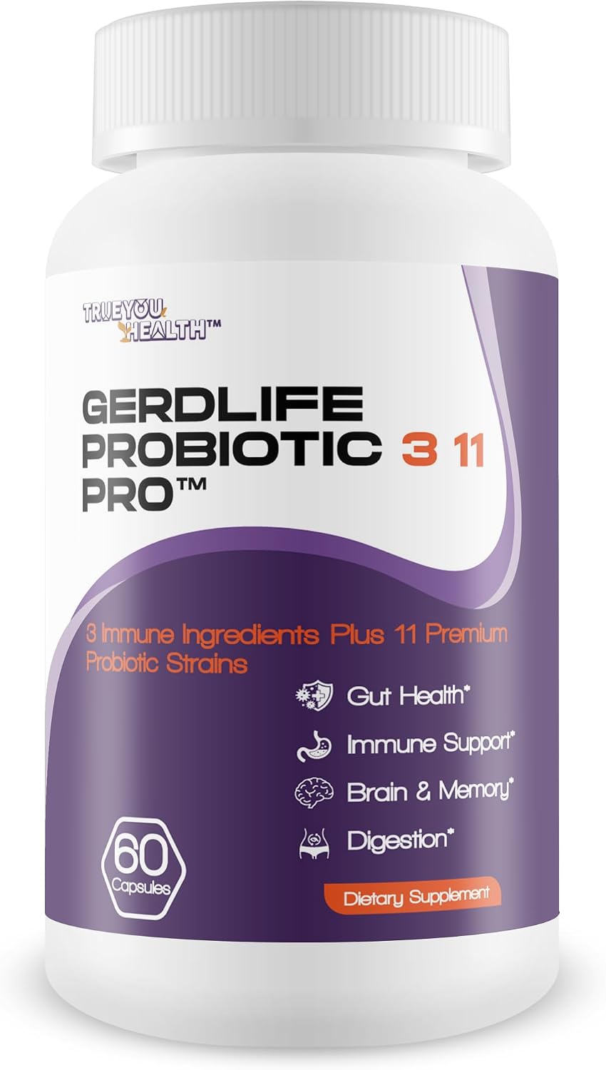 Gerdlife Probiotic 3 11 Pro - Probiótico para el Alivio del Reflujo Ácido, 11 Cepas Premium, Salud Digestiva