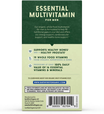 EarthFirst Organic Men's Multi Once Daily - – Vitamina C y Zinc: Ayudan al funcionamiento normal del sistema – Image 8