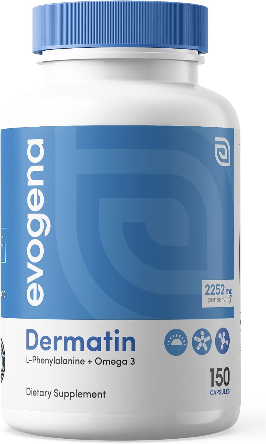 Dermatin - Complemento para Vitiligo con L-fenilalanina, Omega-3, Vitaminas D y B6 y Cobre