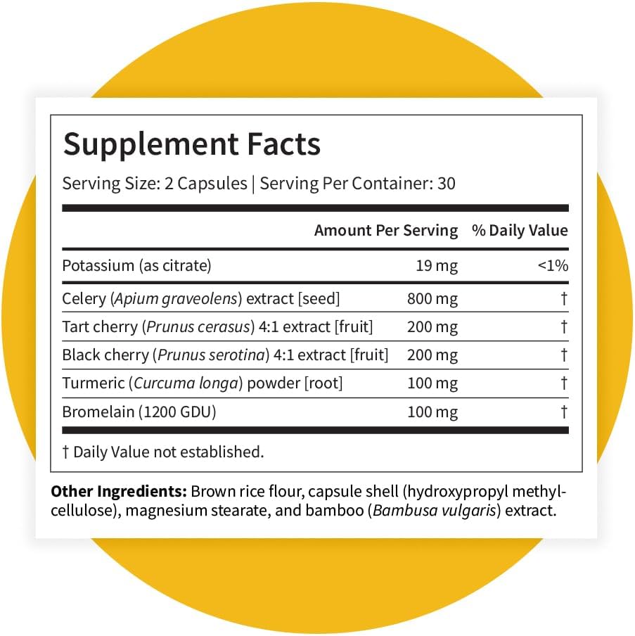 Pattern Wellness Uric Acid Support – Suplemento para el Equilibrio del Ácido Úrico – 60 Cápsulas Veganas