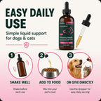 VetriScience DMG Immunity Health Easy-Dose Líquido - Suplemento Inmunitario para Perros y Gatos, Hipoalergénico, 114 ml