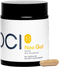 NOOCI NOO Gut, Intestino + Piel: Suplemento 3 en 1 para la Salud Intestinal con Hierbas, Probiótico y Postbiótico, Apoyo Digestivo contra la Hinchazón y el Estreñimiento, 60 Cápsulas Veganas