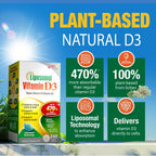 LABO Nutrition Liposomal Vitamin D3 - 1000 IU Vegano, 240 Cápsulas