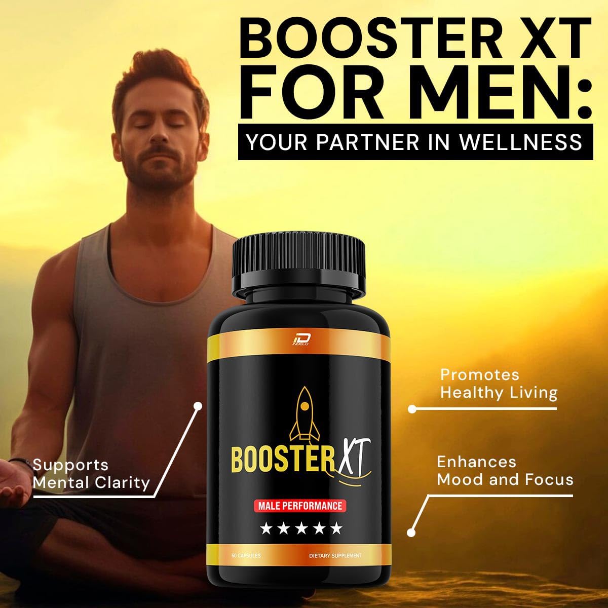 Booster XT for Men - Complejo vitamínico y mineral (5 packs, 300 cápsulas)