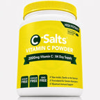 C-Salts Buffered Vitamin C Powder - Vitamina C en Polvo Orgánica, Suave para el Estómago, 84 Dosis (Lemon Lime, 227g)