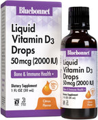 Bluebonnet Vitamin D3 2000IU Liquid Drops - Citrus Flavor - 30 ml
