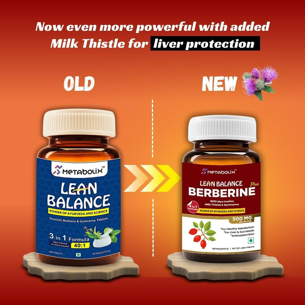 Lean Balance Berberine Plus - Fórmula 4 en 1 con Berberina, Inositol, Cardo Mariano y Gymnema (1 Pack)