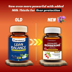Lean Balance Berberine Plus - Fórmula 4 en 1 con Berberina, Inositol, Cardo Mariano y Gymnema (1 Pack)