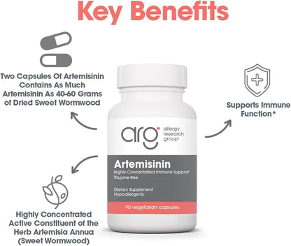 ARG Artemisinin - 200 mg de Extracto – Hipoalergénico: libre de gluten, lácteos, soja, maíz, frutos secos, huevo, – Image 4