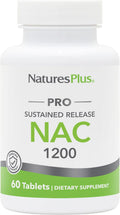 NaturesPlus PRO NAC 1200 mg - 60 Comprimidos - Esencial para Reponer el Glutatión - No-GMO, Vegano y Sin Gluten - 30 Dosis