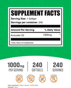 Aceite de Aguacate 1000mg Cápsulas Blandas - 240 Cápsulas