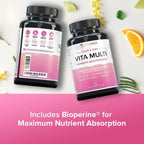 Vitauthority Multivitamin para Mujeres – Complejo Multivitamínico con DIM, Ashwagandha y Ácido Hialurónico