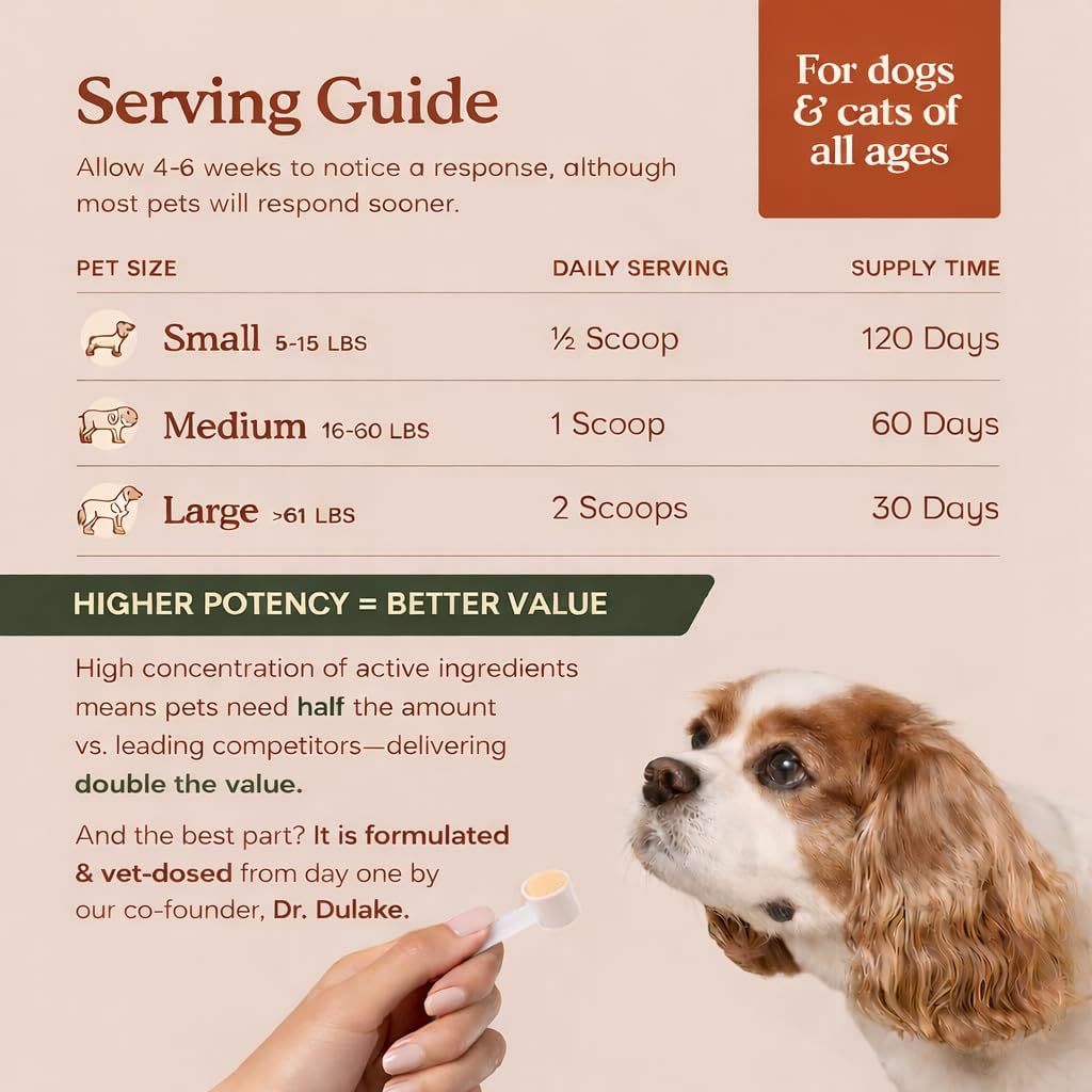 Fera Pets Probióticos Orgánicos para Perros y Gatos con Prebióticos - 12 Cepas, 5B UFC - 60 Dosis