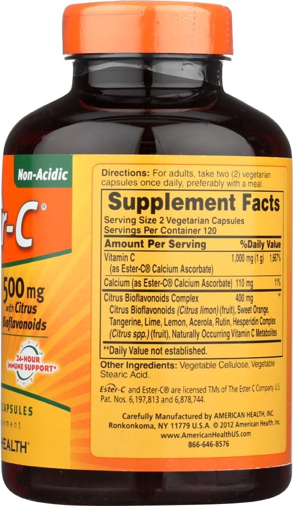Ester-C 500 con Bioflavonoides Cítricos - Vegetariano