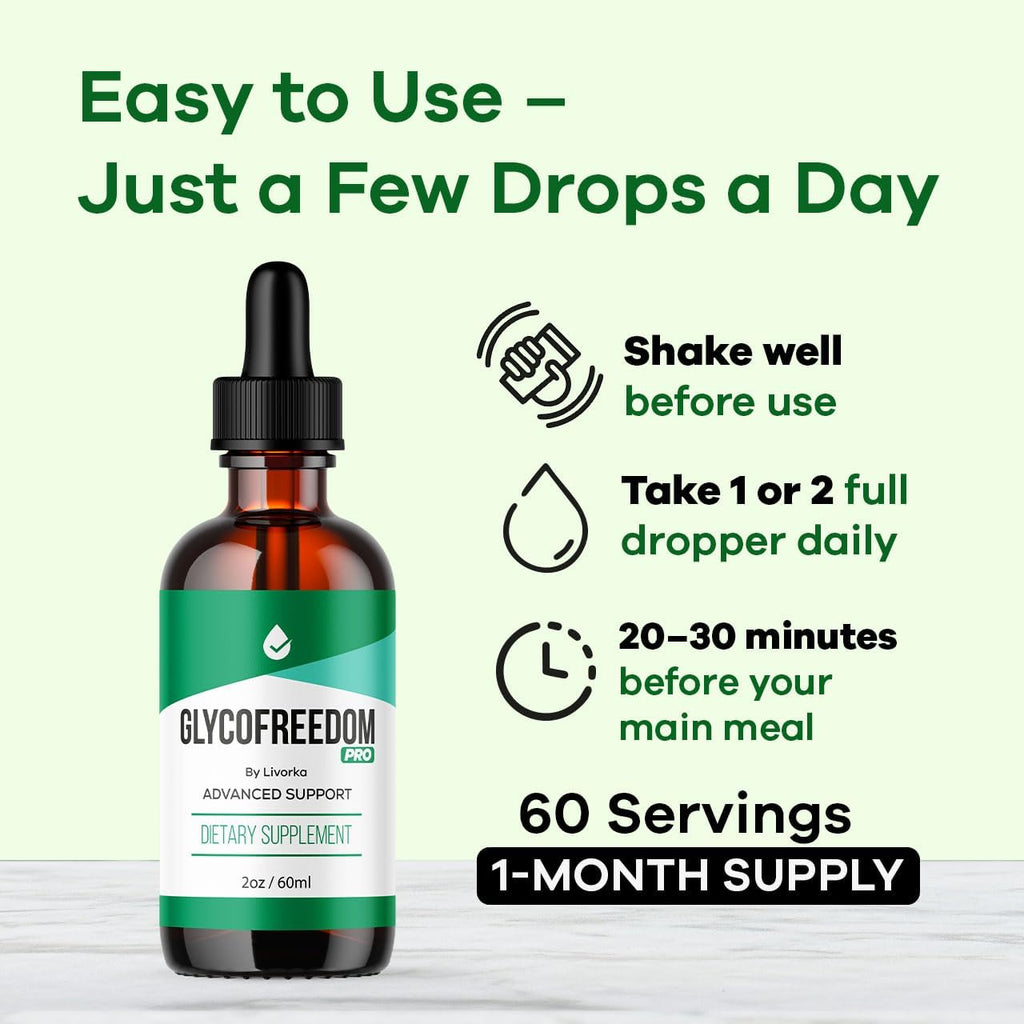 LIVORKA GlycoFreedom Drops – Gotas Líquidas, Fórmula Avanzada (5 Envases, 5 Meses)
