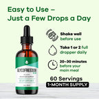 (5 Pack) GlycoFreedom Drops – Complemento Líquido Herbal, 5 Botellas para 5 Meses