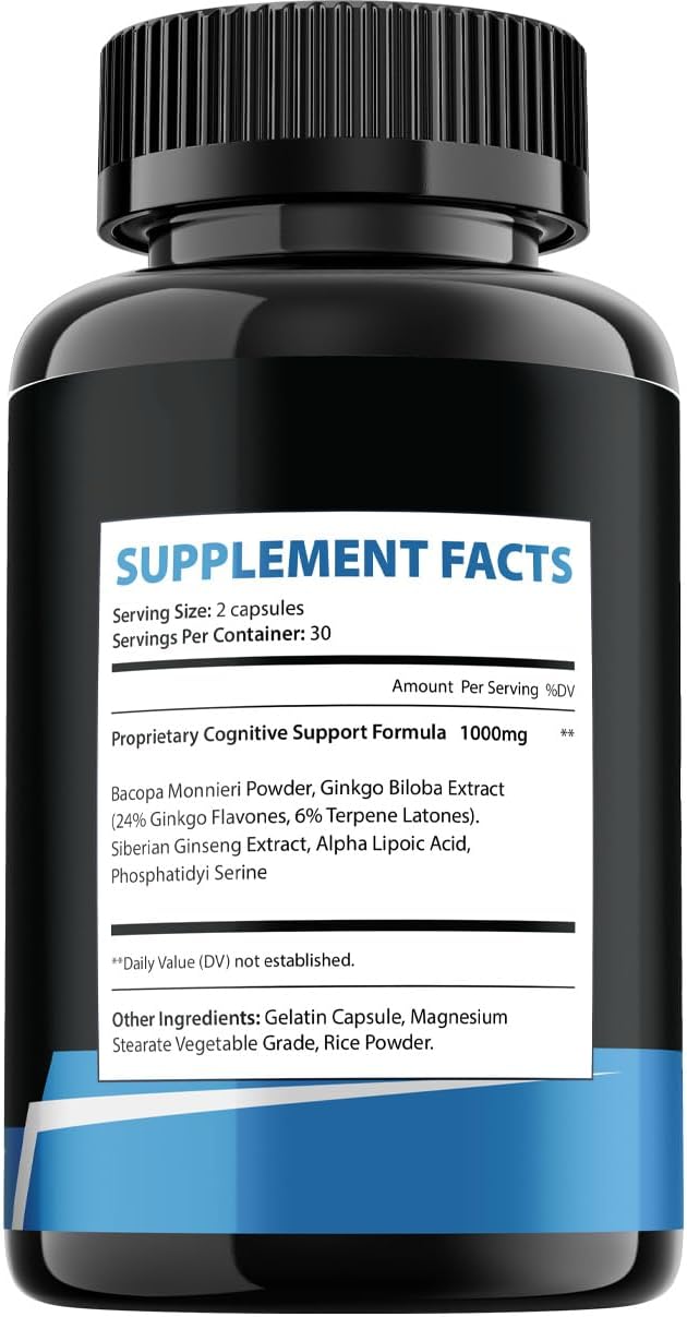 Neuro Plus Brain Supplement - Suplemento para la Memoria y Concentración con PQQ (180 Cápsulas)