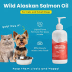 Aceite de Salmón Salvaje de Alaska para Perros y Gatos - Apoya Piel, Pelo, Articulaciones y Bienestar General - 473 ml