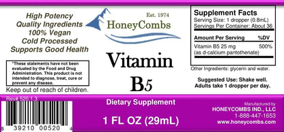 Vitamina B5 Líquida 50 mg – Ácido – Reducción del cansancio y la fatiga: Ayuda a disminuir la sensación de – Image 2