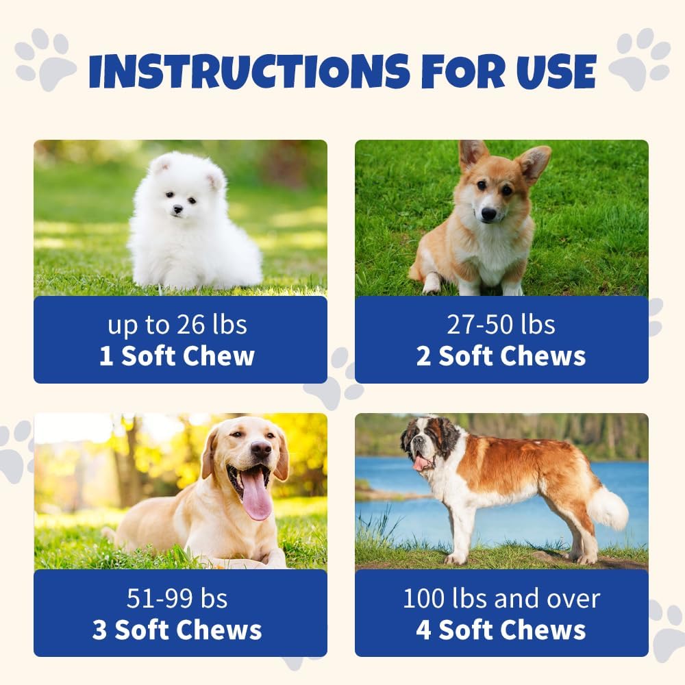 Baaww Probióticos para Perros - Alivio Diarrea, Apoyo Inmunológico, Salud Digestiva, 6 mil millones de UFC, 90 Masticables Sabor Cerdo para Todas las Razas
