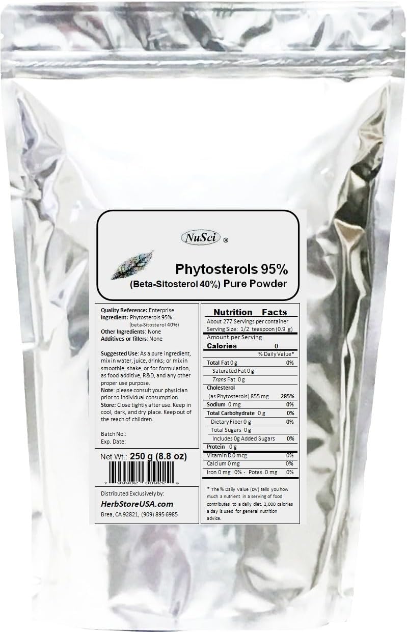 Fitosteroles Beta-Sitosterol Puro en Polvo (250 g)