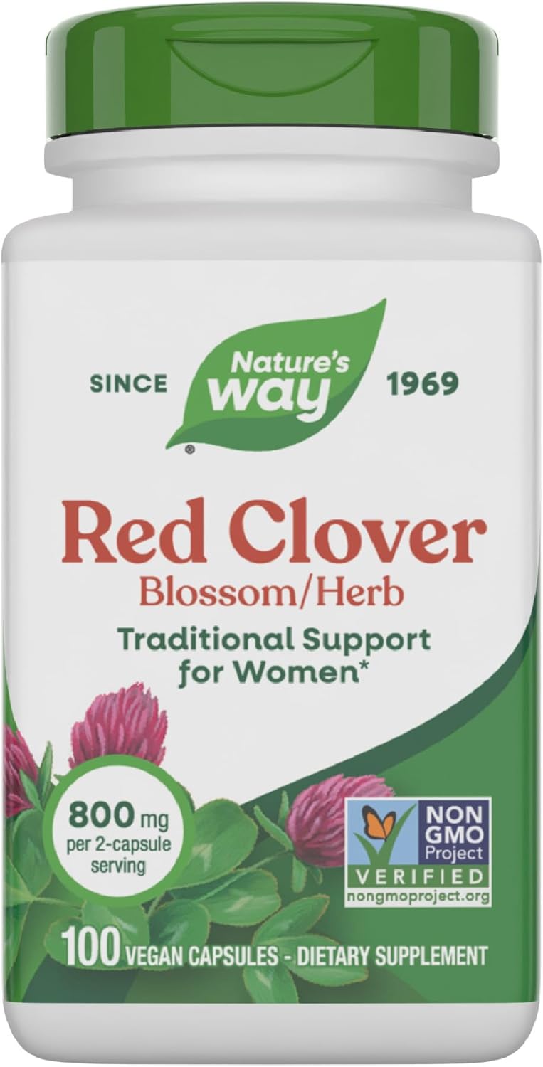 Nature's Way Trébol Rojo 800 mg - 100 Cápsulas Veganas