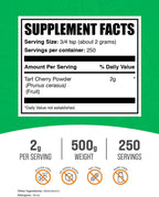 BulkSupplements.com Polvo de Cereza Ácida - 500g (1.1 lbs)
