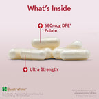 Jarrow Formulas Methyl Folate 1000 mcg - 100 Cápsulas Vegetales