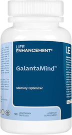 Life Enhancement GalantaMind - Suplemento para la Memoria y Concentración con Galantamina y Vitamina B5 (8 mg, 90 Cápsulas)