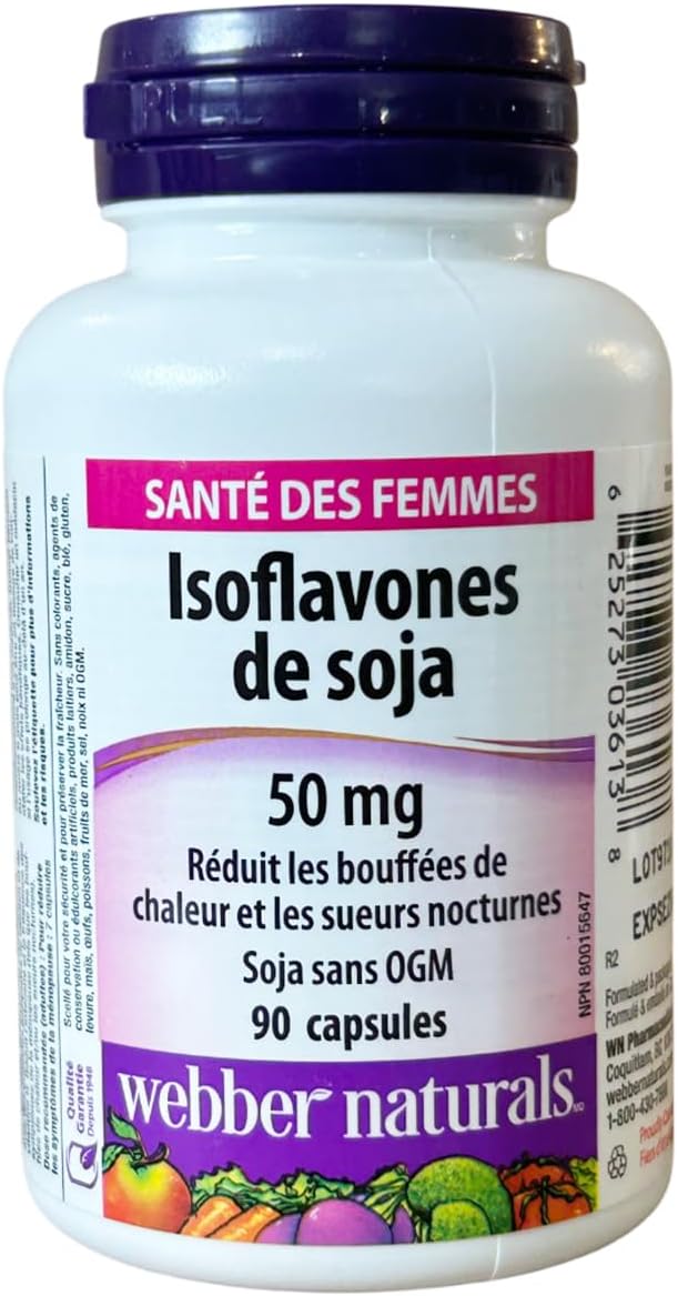Webber Naturals Soya Isoflavones 50 mg, 90 Capsules