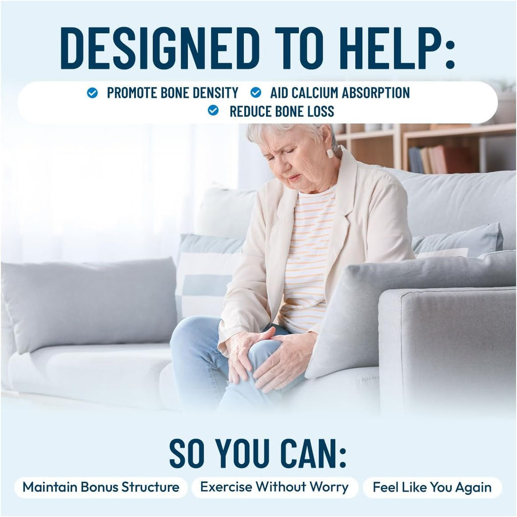 Bonexcin Advanced Bone Support Formula – Calcio, Magnesio, Vitamina D3 y K2 – 90 Cápsulas