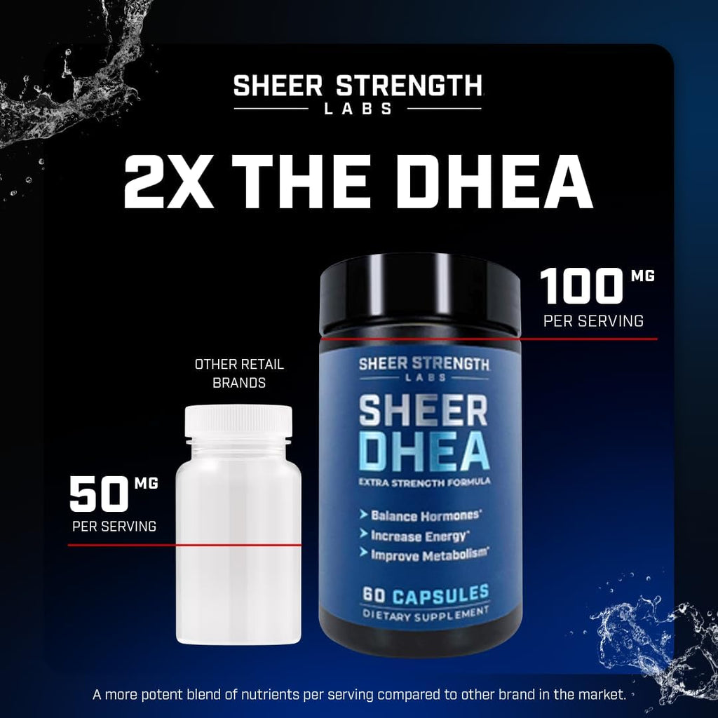 DHEA 100 mg para Hombres y Mujeres - Sheer Strength Labs