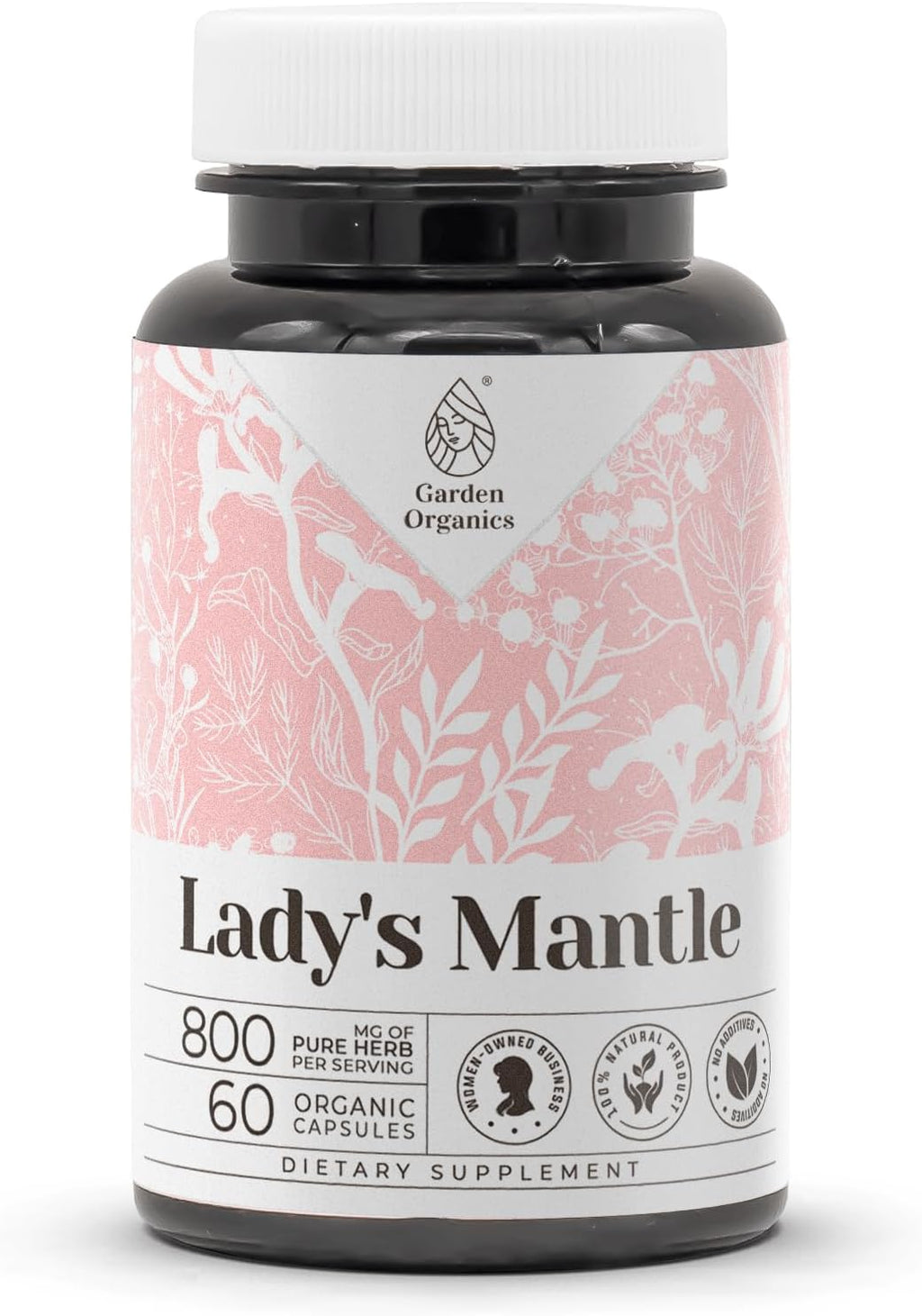 Lady's Mantle 60 Cápsulas | Suplemento Herbal de Alta Potencia con Alchemilla vulgaris